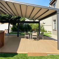 Toiture à persiennes isolée en tissu PVC souple, imperméable et facile à installer pour terrasse extérieure, allée et événements