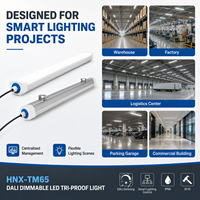 Luminaire LED Tri-Proof DALI Dimmable IP66 avec Contrôle d'Éclairage Numérique et Garantie de 5 Ans pour Entrepôts, Usines et Parking