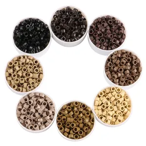 micro ring beads human hair extension accessories micro ring with screw copper micro rings 40366