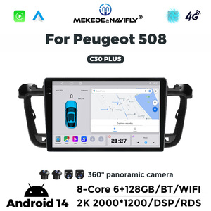 Navifly nuovissimo sistema Android 8core Car-play Auto Auto 2k sistema Audio per <span class=keywords><strong>Peugeot</strong></span> <span class=keywords><strong>508</strong></span> supporto GPS DSP BT fotocamera 360 - Product Image 3