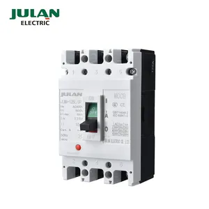 Disjuntor elétrico moldado de três fases, alta capacidade de disjunção, ac 400v 3p 4 poles 125a 400a 63a 250amp mccb