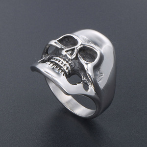 Men's <b>Titanium</b> Steel Skull <b>Ring</b> SA859 Punk Style Party Jewelry - Product Image 2