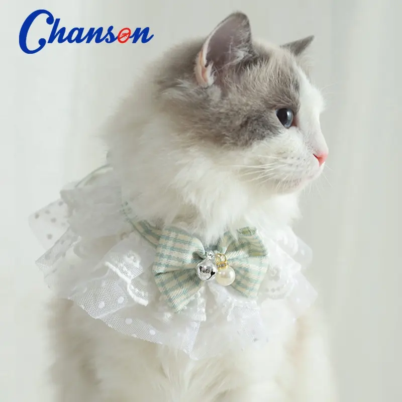 ペットの犬のためのペットの装飾リボン弓猫グリッドリボン弓調節可能な素敵なペットの猫犬のネクタイの襟