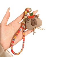 Accessoires de mode coréens faits main en tissu, pendentif poupée de dessin animé, porte-clés, boucle de sac mignonne et sécurisée