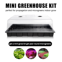 Système de culture de fourrage micro-vert EDKFARM, boîte de culture avec éclairage LED EDK 18W, plateaux à semis en plastique noir et blanc avec revêtement PE.