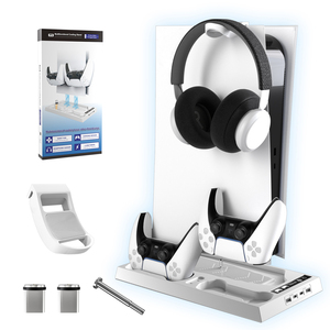 El precio más barato <span class=keywords><strong>PS5</strong></span> Slim soporte de refrigeración multifuncional con 2 asas Base de carga CD ranura de almacenamiento accesorios de juego - Product Image 1