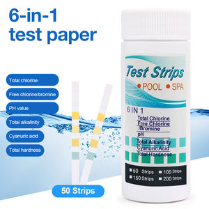 Papel de teste de <span class=keywords><strong>ph</strong></span> para piscina, 6 em 1, cloro, alcalinidade, sem cloro, cyanuric - Product Image 5