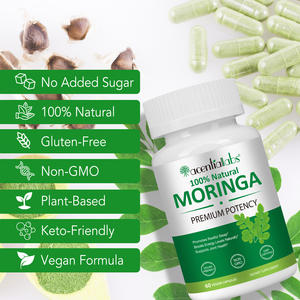 Kapsul <span class=keywords><strong>Moringa</strong></span> Organik Acentiallabs 100% Alami 60 kapsul Bubuk <span class=keywords><strong>Moringa</strong></span> untuk Suplemen Meningkatkan Tidur Nyenyak - Product Image 3