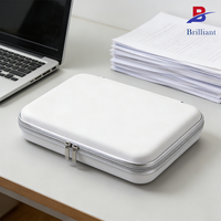 Tas Travel Cangkang Keras EVA Tahan Air Kapasitas Besar dengan Ritsleting untuk Laptop Gaming, Tas Penyimpanan Aksesori Komputer Notebook