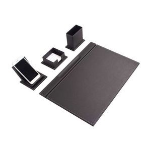 Vega 4-Piece PU Leather Desk Set Large Desk <b>Pad</b> and Office Accessories with Mesh Stationery and Desktop Organizer - Product Image 1