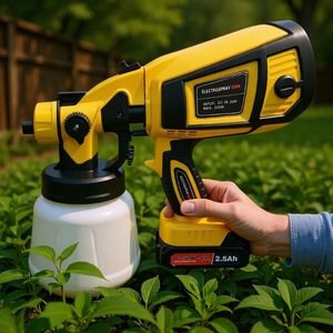 Pistola de Pulverización Electrospray con Batería de Litio de 2.5Ah, Motor sin Escobillas, Pistola de Pulverización sin Aire de Grado Profesional, Ancho de Patrón de 180 mm, Vaso de 13 Onzas - Product Image 1