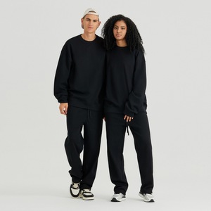 OEM Plain Dyed Hoodie Wholesale High Quality Plush <b>White</b> Crewneck Cotton <b>Jogger</b> - Product Image 3