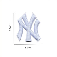 Ensemble de Patchs Thermocollants 3D MLB Logo d'Équipe de Baseball Brodé pour Casquette, Maillot, Veste, Décoration d'Uniforme, Forme de Cœur en Feutre
