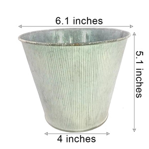 Prix usine 0.4 gallons pratique pratique revêtement en poudre fer <span class=keywords><strong>gris</strong></span> <span class=keywords><strong>Pot</strong></span> de fleur Pots de jardin pour intérieur ou extérieur - Product Image 2