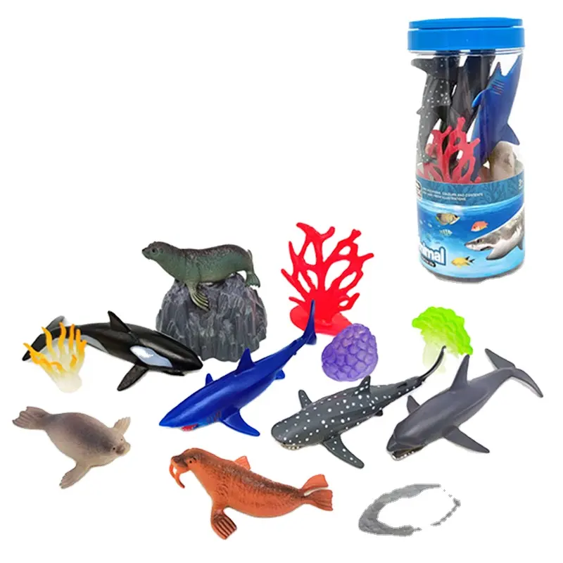 2024 nuovi giocattoli animali per bambini in plastica Mini dito animale marino Set di giocattoli
