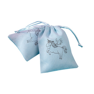 Sac à bijoux en tissu avec cordon de serrage 8x10cm avec impression de logo pour le rangement et l'emballage cadeau - Product Image 4