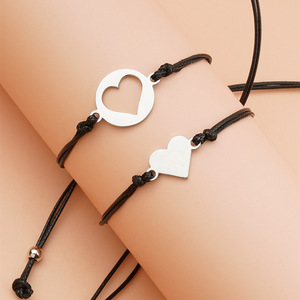 Ciondoli a cuore in acciaio inossidabile con Logo personalizzato <span class=keywords><strong>per</strong></span> <span class=keywords><strong>la</strong></span> <span class=keywords><strong>mamma</strong></span>, regalo <span class=keywords><strong>per</strong></span> <span class=keywords><strong>la</strong></span> <span class=keywords><strong>festa</strong></span> <span class=keywords><strong>della</strong></span> <span class=keywords><strong>mamma</strong></span>, braccialetti di coppia di moda con "<span class=keywords><strong>mamma</strong></span> mi desiderio" - Product Image 3
