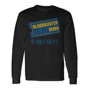 Camiseta de manga larga retro de Blockbuster Video con diseño Go Home Happy - Product Image 1