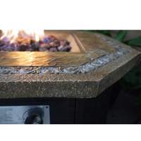 Table de feu au propane carrée Peaktop pour jardin, chauffage extérieur, décoration de jardin, 40000 BTU, sans fumée, certifiée ETL/CE, écologique