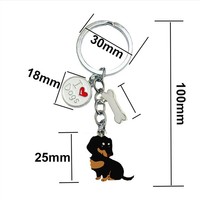 Porte-clés mousqueton métallique promotionnel en gros, impression typographique personnalisée, cadeau souvenir tendance pour les propriétaires d'animaux