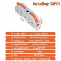 LT-211 hebel draht anschluss für Schnell anschluss 28-12 AWG(0, 08-4 mm2)32A 250V Draht verbinder Compact Splice Insula ted Terminal
