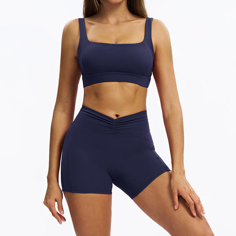 ชุดชั้นใน + กางเกงขาสั้น-น้ำเงิน