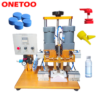Halbautomatische 4-Rad-Schraubverschlussmaschine aus Edelstahl 304 mit Manueller Beladung für Getränke- und Chemieindustrie