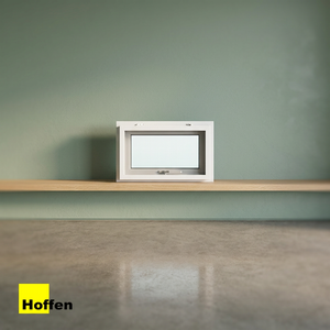 Ventana Corredera Vertical HOFFEN PRO, PVC, Resistente al Viento, Diseño Moderno, Marco Blanco, 80x50cm, Exterior, Cocina, Mosquitera, Ahorro de Energía - Product Image 3