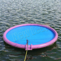 Nouveau saut grande piscine d'eau gonflable quai flottant extérieur fête hamac d'eau jouant famille
