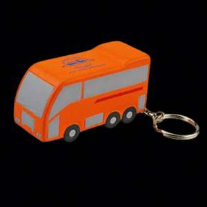 Porte-clés autocar anti-stress en PU avec logo imprimé, jouet anti-stress, balle anti-stress, porte-clés autocar - Product Image 3