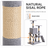 Arbre à chat moderne en sisal multi-niveaux en peluche pour la vente en gros