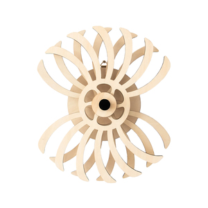 Décoration murale 3D Unique, Sculpture cinétique découpée au laser, mécanisme en bois pour faire tourner l'<span class=keywords><strong>art</strong></span> à la main - Product Image 6
