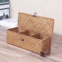 Panier de rangement en rotin imperméable à prix d'usine avec boîte de rangement