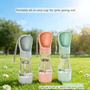 2 in 1 Portable <b>Dog</b> Water <b>Bottle</b>, Travel <b>Dog</b> <b>Drinking</b> <b>Bottle</b> with Food Storage - Product Image 2