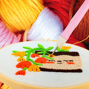 Nouvelle mode Simple mignon Animal poinçon aiguille <span class=keywords><strong>Kit</strong></span> pour démarreur 15cm 6 pouces avec broderie cerceau fil poinçon aiguille pour étudiant - Product Image 6