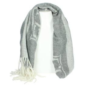 Autunno/inverno sciarpa in maglia di cotone traspirante X00.502 disegno floreale bianco/nero con lettere di cartone animato per gli uomini delle ragazze - Product Image 1