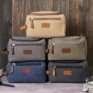 <b>Men's</b> Canvas <b>Toiletry</b> <b>Bag</b> Large Capacity <b>Men's</b> Travel Portable <b>Toiletry</b> <b>Bag</b> Dopp Kit Organizer Pouch - Product Image 3