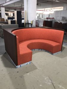 Panel Kayu Modern Bentuk U untuk 4/6/8 Orang, Tempat Duduk Booth Restoran & Klub Malam untuk Food Court & Mal - Product Image 2