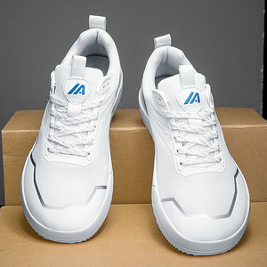 Zapatillas deportivas anchas de hombre con empeine de malla y suela de goma, con cordones, diseño minimalista, tendencia de moda, para primavera, invierno y verano. - Product Image 2