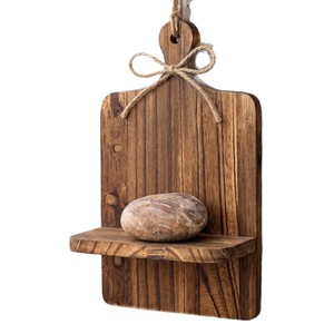 Solid Wood <b>Wall</b> <b>Shelf</b> Rectangle Dark Brown 33x15x85cm <b>Wall</b> <b>Mounted</b> Kitchen Storage Decor - Product Image 5