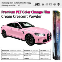 Vinilo para Envolver Autos en Color Rosa Cristal Brillante, Película Adhesiva para Carrocería que Cambia de Color