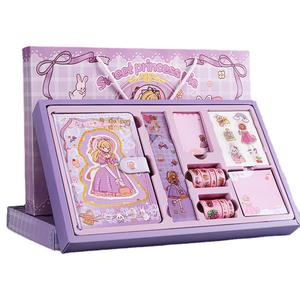 Ensemble de papeterie scolaire pour étudiants A5 en gros, série <span class=keywords><strong>princesse</strong></span>, outils de bricolage, ruban adhésif, autocollants, notes - Product Image 2