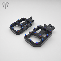 Reposapiés Anchos Cromados para Motocicleta Eléctrica Talaria Sting Surron Light Bee X LBX E-Ride Pro SS, Pedales Antideslizantes