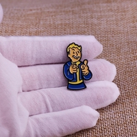 Broche en émail personnalisée Fallout 4 Vault Boy, badge métallique Burna Boy Cosplay, technique de moulage