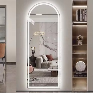 <span class=keywords><strong>Miroir</strong></span> mural LED sans cadre arqué moderne avec éclairage frontal <span class=keywords><strong>pour</strong></span> <span class=keywords><strong>salle</strong></span> <span class=keywords><strong>de</strong></span> <span class=keywords><strong>bain</strong></span> et chambre à coucher – Solution <span class=keywords><strong>de</strong></span> design graphique - Product Image 3
