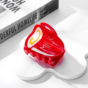 Pinza para el pelo de mujer estilo coreano 2026, nueva, con forma de comida, de acetato, para moños y peinados, accesorio con diseño de donut y croissant. - Product Image 4