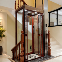 Wohnhaus-Aufzug ohne Schacht, hydraulischer 2-Etagen-Kleinaufzug, Glas-Aufzug für den Außenbereich des Hauses