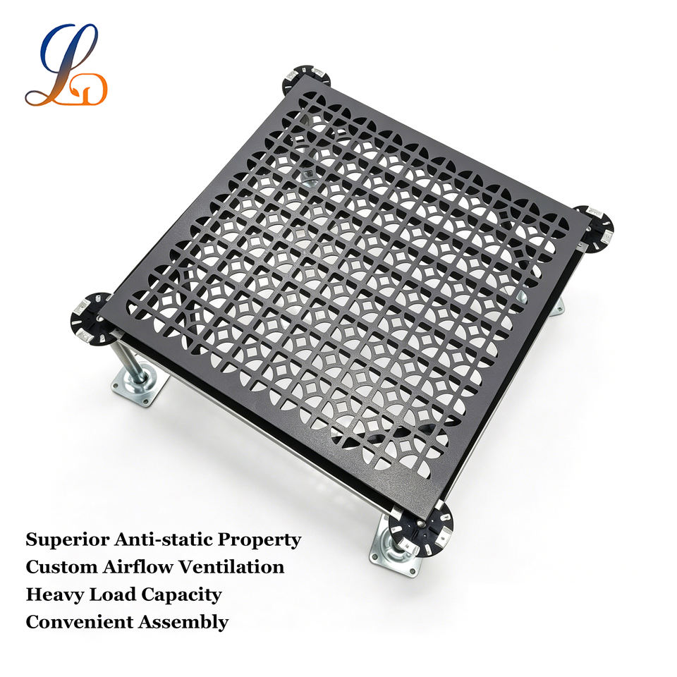 Lingding Steel Ventilated Raised Access Floor, High Airflow Cooling ...