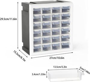 Choice Fun Stackable Food <b>Containers</b> Clear Storage Bins Home Organization Drawer Type Partition Wall Mounted Food Injection - Product Image 3