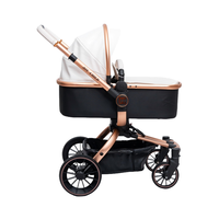 Poussette convertible portable pour bébé, berceau, landau, poussette en lin, siège auto 3 en 1, cadre en alliage d'aluminium pliable, 20 kg